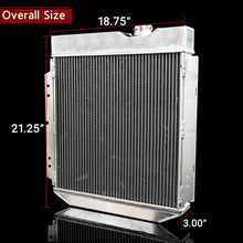 Aluminum Radiator + 14" Fan For FORD MUSTANG/SHELBY V8 L6 MT/AT 64-66 1965 Silver
