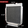 62mm Aluminum Racing Radiator Replacement For FORD MUSTANG/SHELBY V8 I6 MT/AT 1964 1965 1966