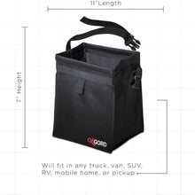 OxGord Waterproof Car Trash Can Bin - Interior Garbage Waste Basket Container Organizer - Vehicle Accessory for Travel and Camping - Best for Hanging from Seat, Black
