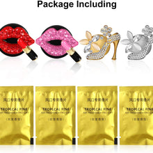 Boao 4 Pieces Car Air Vent Clip Charms Air Vent Decoration, Rhinestone Lipstick and Crystal High Heel Shoe Car Air Freshener Clip with Fragrance Cotton Pads