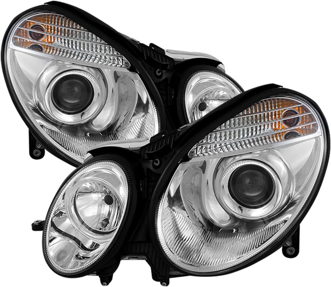 Spyder Auto PRO-YD-MBW21103-HID-HL-C Mercedes Benz W211 E-Class Chrome HID Type Halo Projector Headlight