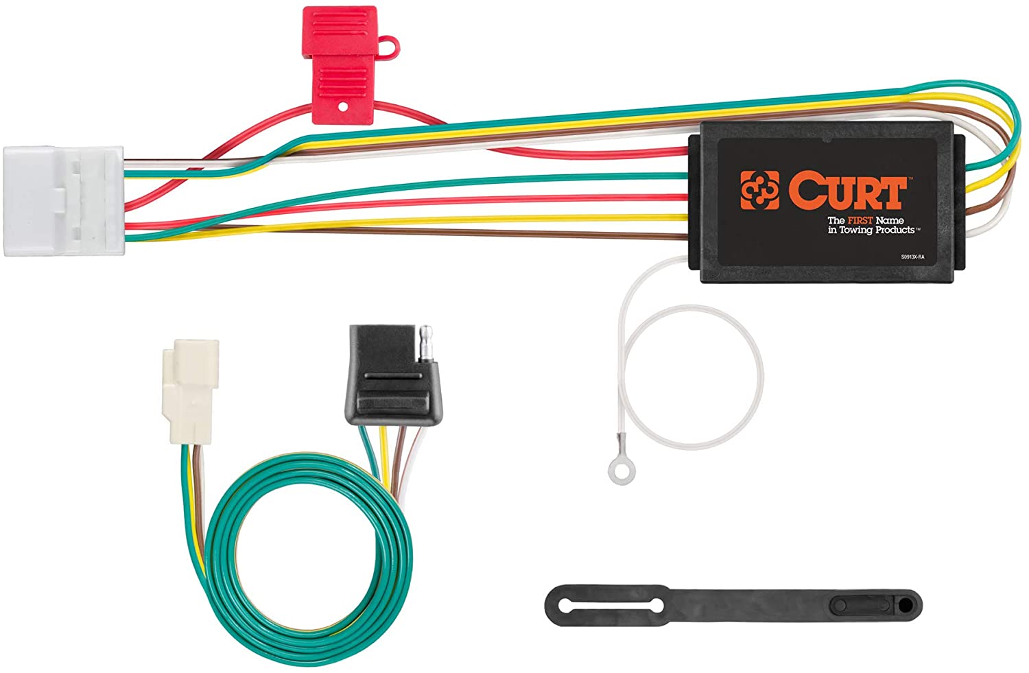 CURT 56217 Vehicle Custom 4-Pin Trailer Wiring Harness, Compatible with Select Toyota Highlander, Lexus RX350