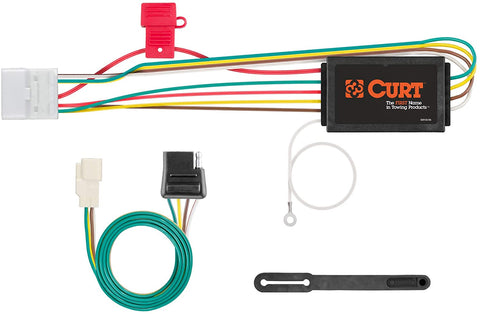 CURT 56217 Vehicle Custom 4-Pin Trailer Wiring Harness, Compatible with Select Toyota Highlander, Lexus RX350