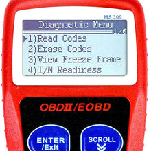 CARXtruck MS309 Universal OBD2 Scanner for All Cars Code Reader OBDII Smog Check Engine Light Diagnostic Scan Tool