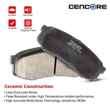 CENCORE Front & Rear Brake Disc Kit Cross Drilled & Slotted 4 Brake Rotors & 8 Ceramic Brake Pads Compatible with Lexus GX460 2010-2018/Toyota 4Runner 2010-2018
