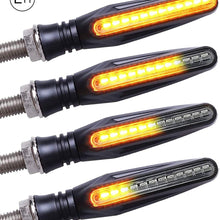 CCAUTOVIE LED Motorcycle Turn Signal Lights Switchback Dual Color Flashing Turning Indicators Rear Brake Lights For Harley Honda Suzuki Yamaha BMW