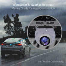 Compact Rear View Backup Camera, Parking Reverse Cam, Front or Rear Mountable, Night Vision, Waterproof
