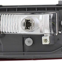 Tail Light Set of 2 Compatible With 2017-2019 Honda CR-V Clear & Red Lens Halogen With bulbs Driver and Passenger Side Inner