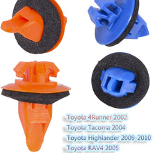 Febrytold 100 Pcs Fender Flare Clip Kit for Toyota 4Runner Tacoma Highlander RAV4 FJ Cruiser, Replace OEM # 75495-35010 75397-35010