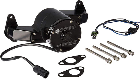Meziere WP308S Black High Flow Electric Water Pump for Big Block Ford