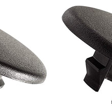 Kerman 2pcs Armrest Cover Cap for 07-19 Chevy Tahoe Suburban Yukon Cadillac Escalade Seat Parts Replacement OEM GM 15279690 Rear Bucket Seats Arm Rest Handle Trim Bolt Vehicle Accessories (Black)