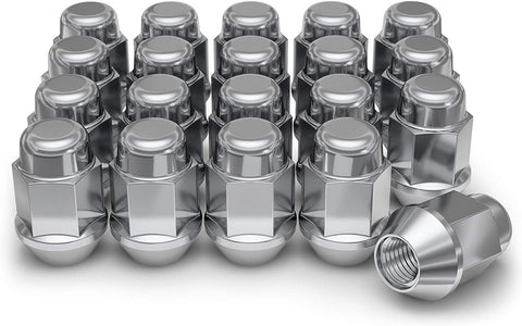 White Knight 1706S-20AM Chrome M12x1.25 Bulge Acorn Lug Nut, 20 Pack