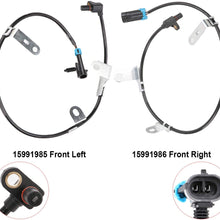 ABS Wheel Speed Sensor Front Left and Right 15991986 15991985 ALS1187 ALS1184 compatible with GMC Chevrolet K1500 Suburban K2500 Pickup K2500 Suburban K3500 Pickup GMC K1500 Suburban