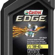 Castrol 06249 EDGE 5W-40 Advanced Full Synthetic Motor Oil, 1 Quart, 6 Pack