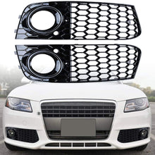 Astra Depots A Pair Mesh Style Plated Front Bumper Car Fog Light Cover Vent Grille Compatible with Audi A4 B8 2008-2012 2009 2010 2011