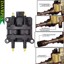 DAVRPES 22433-AA410 22433-AA570 Ignition Coils Pack For 2003-2006 Baja 2.5L-H4, 1999-2004 Forester 2.5L-H4 Impreza 2.5L/2.0L H4, 2000-2005 Outback 2.5L-H4, 1999-2005 Legacy 2.5L/2.0L H4