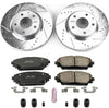 Power Stop K6971 Z23 Evolution Sport Front Brake Kit- Brake Rotor and Carbon-Fiber Ceramic Brake Pads