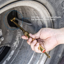 CZC AUTO Brass Tire Pressure Gauge, Dual Head Truck Air Gage, Accurate Mechanical Dually Chuck Wheel Service Checker for Truck Bus Car RV ATV Motorcycle Bike, 1-11kg/c㎡ 10-160lb/in2 (Brass, 1 Pack)