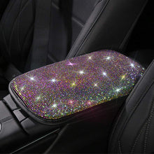 Universal Bling Bling Car Center Console Cover, Luster Crystal Arm Rest Padding Protective Case Diamond Car Decor Accessories for Women(FSD)