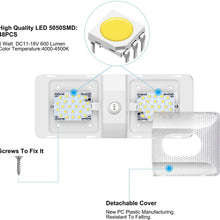BlueFire 1 Pack Upgraded Super Bright DC 12V Led RV Ceiling Double Dome Light RV Interior Lighting Trailer Camper RV Lights Interior with ON/Off Switch for Trailer Camper Car RV Boat (Natural White)