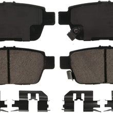 Wagner QuickStop ZD1103 Ceramic Disc Pad Set Includes Pad Installation Hardware, Rear