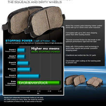 CPK11059 FRONT Performance Grade Quiet Low Dust [4] Ceramic Brake Pads + Dual Layer Rubber Shims + Hardware