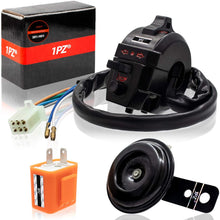 1PZ SR1-H01 Universal Light Turn Signal Switch + Flasher Relay + Horn for Motorcycle Dirt Bike Honda KTM Suzuki Kawasaki Yamaha