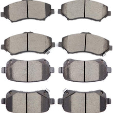 SCITOO Ceramic Front Rear Disc Brake Pad Set fit for 2008-2012 Chrysler Town & Country, 2008-2012 Dodge Grand Caravan, 2009-2013 Dodge Journey, 2012 Ram C/V, 2009-2012 Volkswagen Routan