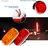 LivTee 14Pcs 12V Rectangular Trailer Side Marker LED Light Double Bullseye Clearance for Indicators Surface Mount RV Camper Trucks, Red/Amber