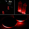 TRUE LINE Automotive 2 Piece Red Solar Energy Cup Holder LED Insert Interior Car Light Lamp Kit