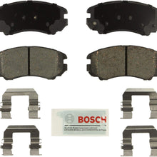 Bosch BE924H Blue Disc Brake Pad Set with Hardware for Select Buick, Cadillac, Chevrolet, GMC, Hyundai, Kia, and Saab Cars and SUVs - FRONT
