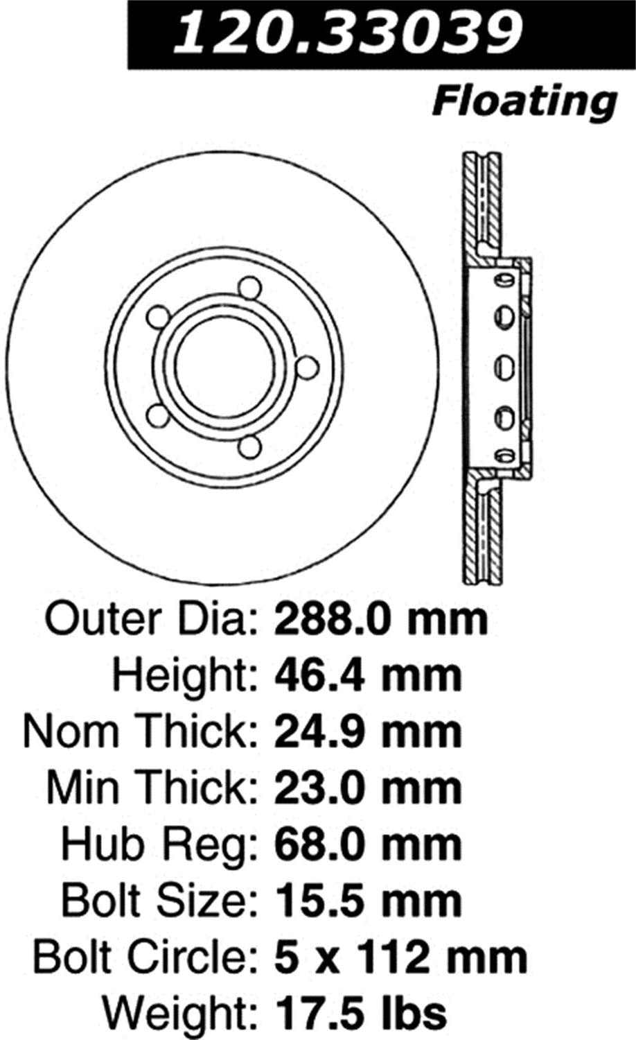 Stoptech 128.33039L Auto Part