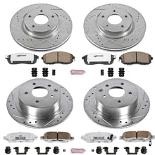 Power Stop K242-26 Front & Rear Z26 Street Warrior Brake Kit Nissan