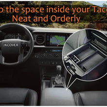 JKCOVER Center Console Accessory Organizer Compatible with 2016 2017 2018 2019 2020 Toyota Tacoma, ABS Material Armrest Box Insert Tray