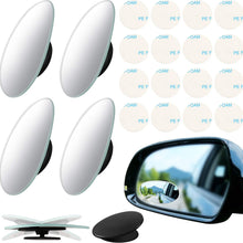 4 Pieces Oval Frameless Blind Spot Mirrors 360 Degree Rotating Car Mirrors Glass Safety Adjustable Mirrors with Double-Sided Tapes for Vehicles Cars Truck SUV