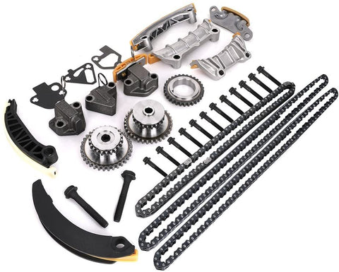 Engine Timing Chain Kit - Compatible with 3.0L 3.6L Chevy Equinox, Malibu, Traverse, GMC Acadia, Buick Enclave, Lacrosse, Cadillac CTS, SRX - Replace 9-0753S