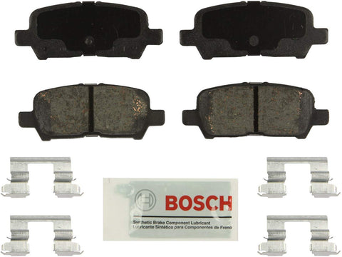 Bosch BE999H Blue Disc Brake Pad Set with Hardware for Select Buick Allure, LaCrosse; Chevrolet Impala; and Pontiac Grand Prix - REAR