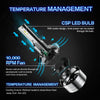 H11/H9 Led Headlight Bulbs, Marsauto H8/H16 Super Bright Low Beam/Fog Light Bulb Conversion Kit with Fan, CANbus-Ready IP67 CSP Chips 6000K Xenon White 2-Pack