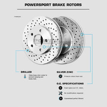 PowerSport Rear Drilled Rotors + Ceramic Brake pads BLXR.03003.02
