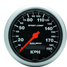 AutoMeter 3987-M Gauge, Speedometer, 3 3/8", 190Km/H, Elec. Prog. W/LCD Odo, Sport-Comp