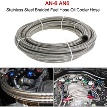 Tickas An-6 Fuel Hose,An-6 An6 Stainless Steel Braided Fuel Hose Oil Cooler Hose 1.5M