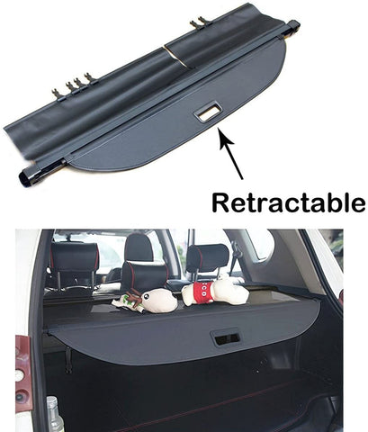 MOEBULB Upgrade Version Black Retractable Rear Trunk Cargo Rack Luggage Security Cover Compatible with Toyota Rav4 2013-2016