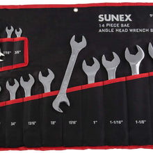Sunex 9914A 14 Piece Angle Head SAE Wrench Set (FULL POLISH) CRV