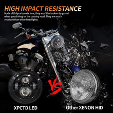 7 Inch Round LED Headlight Bulb kit With 4.5 Inch Passing Lamps Fog Lights Mounting Ring For Street Glide Ultra Classic Road King Electra Glide Heritage Softail Slim Deluxe Fatboy Tri CVO Black