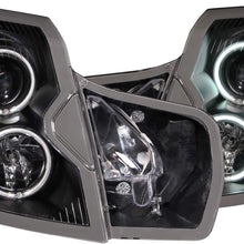 Anzo USA 121417 Black Halo Projector Headlight with Clear Lens for Cadillac CTS