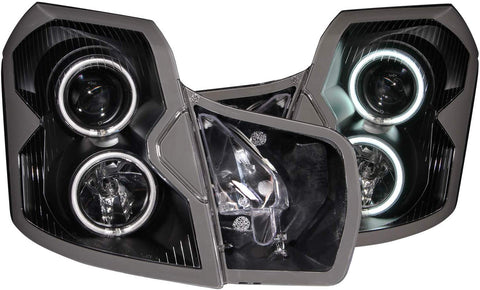 Anzo USA 121417 Black Halo Projector Headlight with Clear Lens for Cadillac CTS