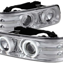 Spyder Auto PRO-YD-CS99-CCFL-BK Chevy Silverado 1500/2500/3500/Chevy Suburban 1500/2500/Chevy Tahoe Black CCFL LED Projector Headlight with Replaceable LEDs