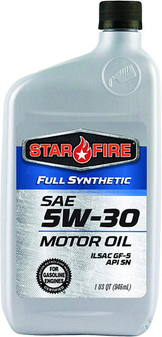 Star Fire Premium Lubricants 5W30 Full Synthetic Motor Oil 12/1QT