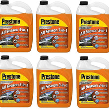 Prestone AS658-6PK Deluxe 3-in-1 Windshield Washer Fluid, 1 Gallon (Pack of 6)