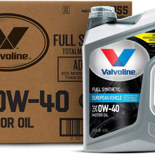 Valvoline 881155 European Vehicle SAE 0W-40 Full Synthetic Motor Oil 5QT, Case of 3, 3 Pack